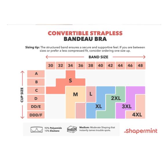 Brand New True Kind Women's Size 3XL Chai Convertible Strapless Bandeau Bra - Picture 3 of 10